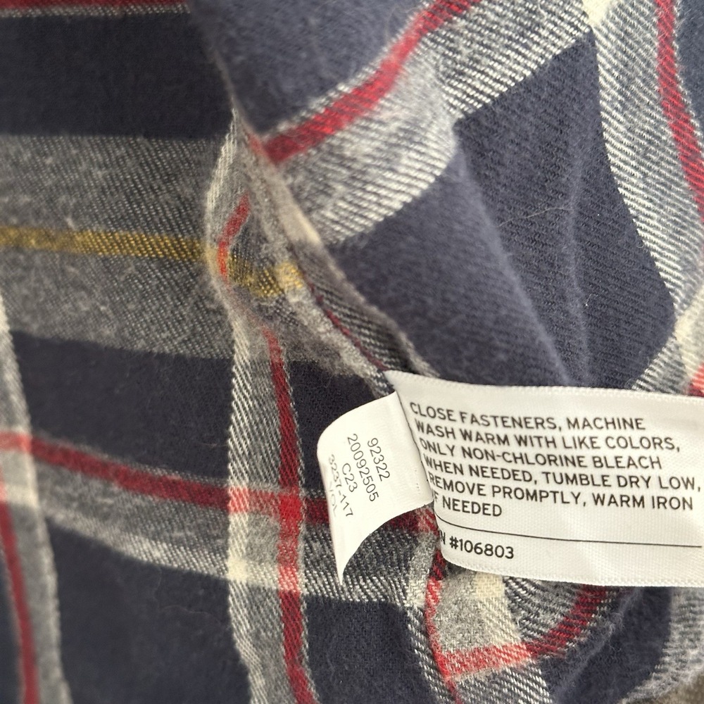 Duluth Trading Co Fire Hose Shirt Jacket Mens large Olive Green Flannel Lined - Picture 11 of 13